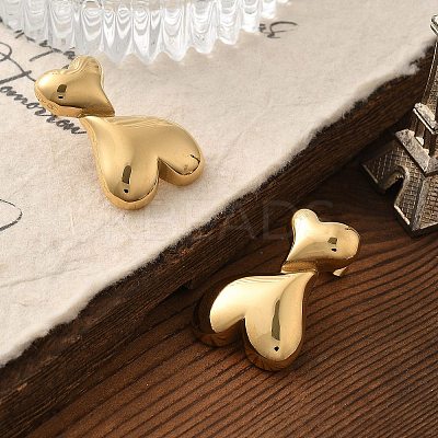 304 Stainless Steel Stud Earrings STAS-Z112-21G-1