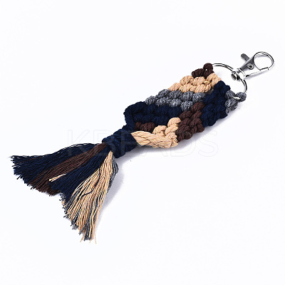 Polycotton(Polyester Cotton) Tassel Big Pendants Decorations FIND-T035-05-RS-1