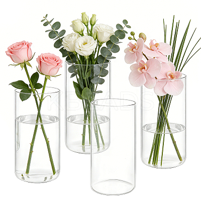 Column Glass Vase Ornaments AJEW-WH0696-770C-1