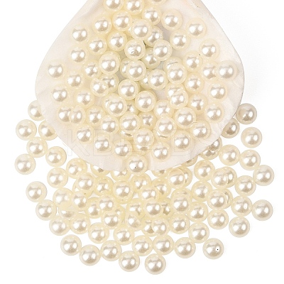 100Pcs ABS Plastic Imitation Pearl Cabochons SACR-YW0001-79I-1