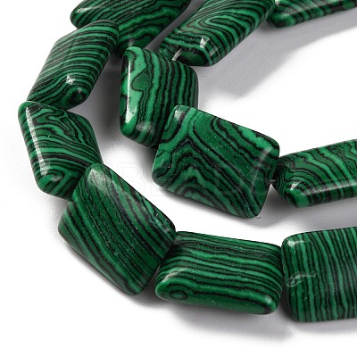 Synthetic Malachite Beads Strands G-T047-B13-01-1