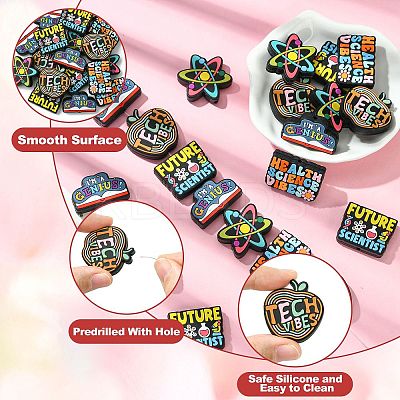20Pcs 5 Styles Food Grade Eco-Friendly Silicone Beads SIL-CJ0002-85-1