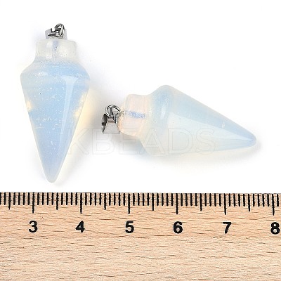 Opalite Gemstone Pointed Pendants G-K384-01P-06-1