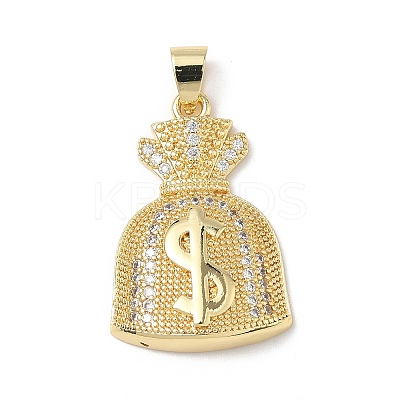 Micro Pave Clear Cubic Zirconia Pendants KK-L253-13G-05-1