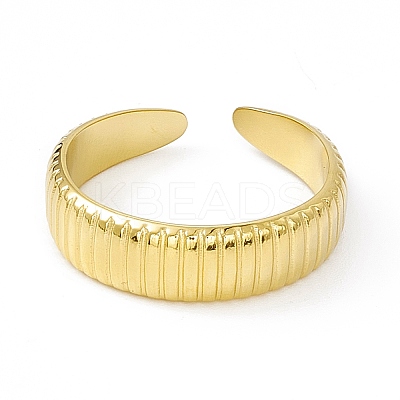 Ion Plating(IP) 304 Stainless Steel Cuff Ring for Women RJEW-C060-16G-1