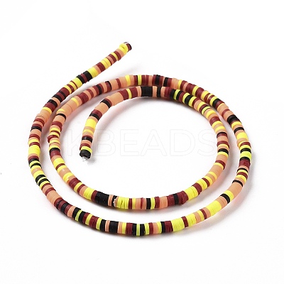 Handmade Polymer Clay Beads Strands CLAY-R089-3mm-015-1
