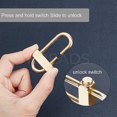 3Pcs 3 Styles Brass Keychain Clasps FIND-CA0005-86-1
