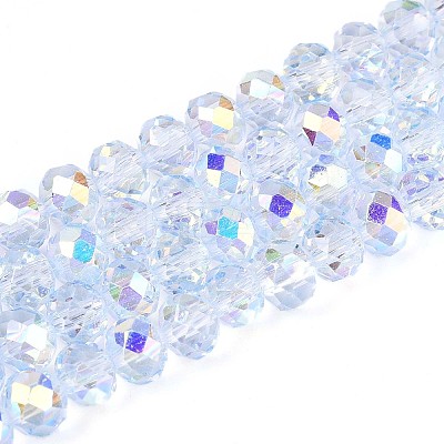 Transparent Glass Beads Strands EGLA-N016-6mm-02-1