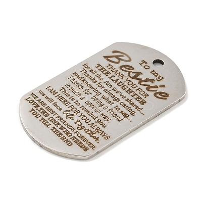 Non-Tarnish 201 Stainless Steel Pendants STAS-L079-01P-04-1