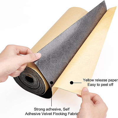 Self Adhesive Velvet Flocking Fabric OCOR-BC0001-58B-07-1