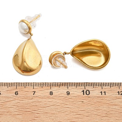 304 Stainless Steel Stud Earrings EJEW-R020-02G-01-1