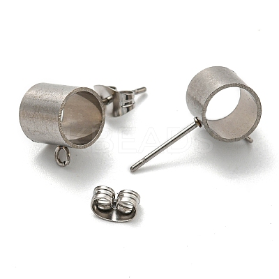 Non-Tarnish 201 Stainless Steel Stud Earring Findings STAS-B045-16D-P-1