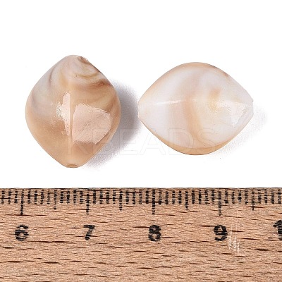 Two Tone Opaque Plastic Beads KY-N025-55-1