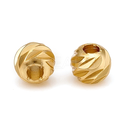 Carved Brass Spacer Beads KK-D160-25MG-1