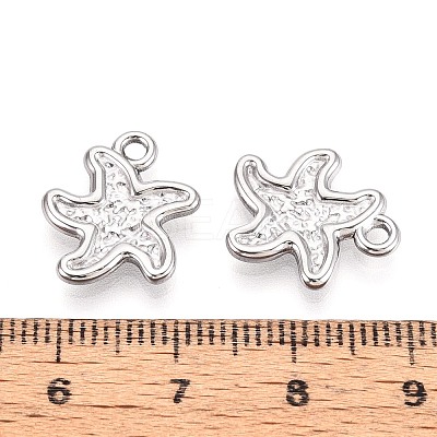 304 Stainless Steel Starfish Charms STAS-T067-52P-1