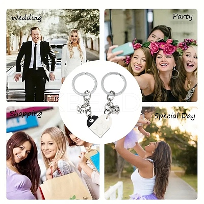 Matching Couple Resin Heart Keychain KEYC-YW00181-01-1