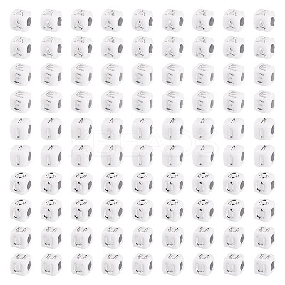 500Pcs 5 Styles Opaque Acrylic Beads OACR-TA0003-45-1