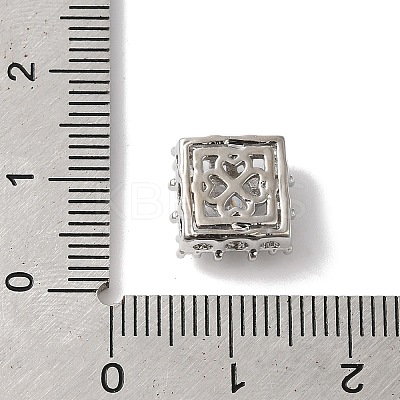 Brass with Clear Cubic Zirconia Beads KK-G503-06P-1