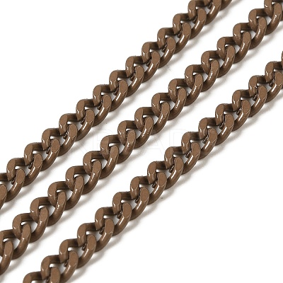 Spray Painted 304 Stainless Steel Curb Chains STAS-B067-05B-03-1
