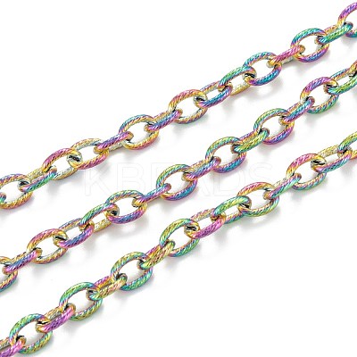 Ion Plating(IP) 304 Stainless Steel Textured Cable Chains CHS-O010-04M-1