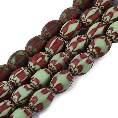 Handmade Millefiori Glass Barrel Beads LS-LA-N002-06E-1