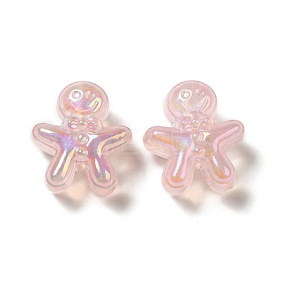 UV Plating Rainbow Iridescent Acrylic Beads PACR-M002-11D-1