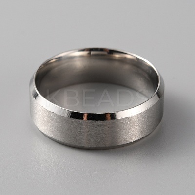 201 Stainless Steel Plain Band Ring for Men Women LS-RJEW-WH0010-06H-MP-1