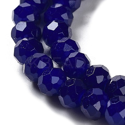 Baking Paint Imitation Jade Glass Bead Strands DGLA-A034-J6MM-A33-1