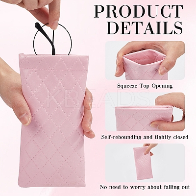 4Pcs 4 Colors Rectangle PU Leather Eyelasses Case ABAG-CN0001-19-1