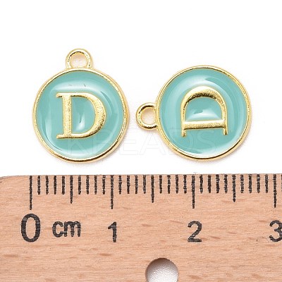 Golden Plated Alloy Enamel Charms ENAM-S118-05D-1