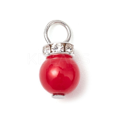 Imitation Pearl Acrylic Charms PALLOY-JF03324-02-1