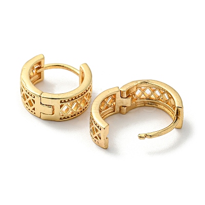 Brass Hollow Hoop Earrings EJEW-M236-01C-G-1