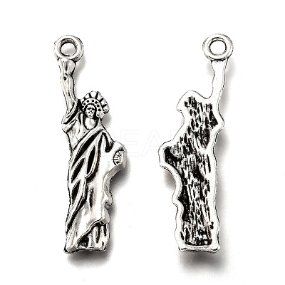Tibetan Style Alloy Statue of Liberty Pendants TIBEP-Q043-152-RS-1