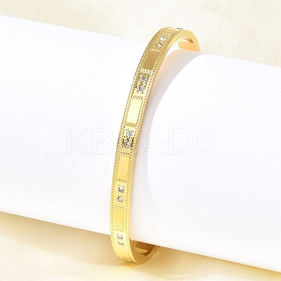 304 Stainless Steel Cuff Bangles BJEW-P348-02F-G-1