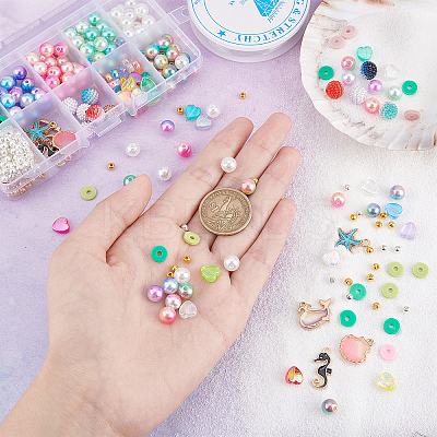 DIY Ocean Theme Bracelet Making Kits for Kid DIY-NB0007-14-1