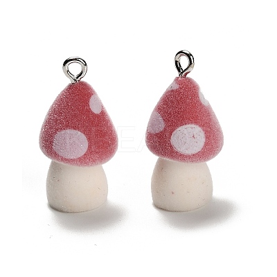 Flocky Opaque Resin Pendants RESI-I335-01P-12-1