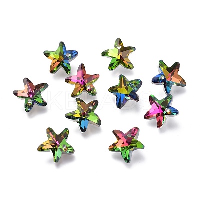 Faceted Glass Charms GLAA-H101-A-11-1