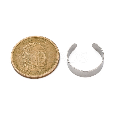304 Stainless Steel Open Cuff Rings RJEW-G335-01A-1