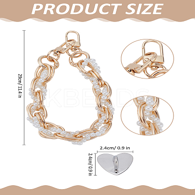 Aluminum Link Chains for Phone Case Decoration AJEW-LP0005-20G-1