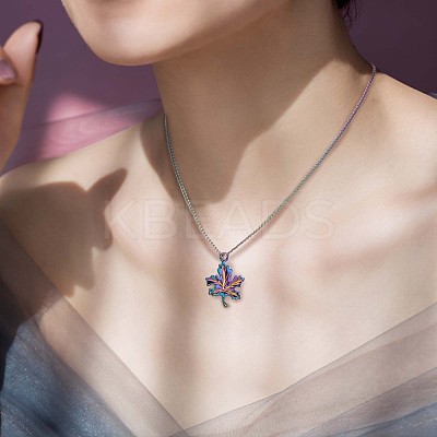 14 Pcs Flower & Leaf Themed 316L Surgical Stainless Steel Pendants JX098A-1