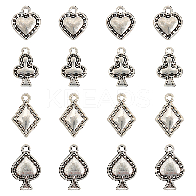 80Pcs 4 Style Tibetan Style Alloy Pendants FIND-CA0007-44-1