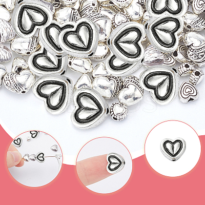 Alloy Beads Heart FIND-SP0002-19A-1