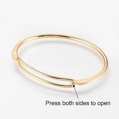 Brass Bangles LS-BJEW-K153-02G-1