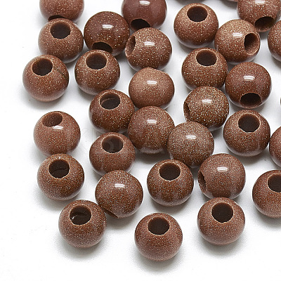 Synthetic Goldstone Beads G-T092-12mm-14-1