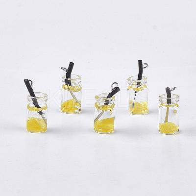 Glass Bottle Pendants CRES-N017-06D-1