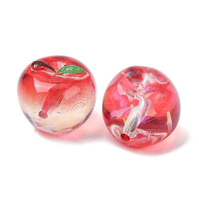 Electroplate Transparent Resin Imitation Food Beads RE-CBABCB4-02B-1