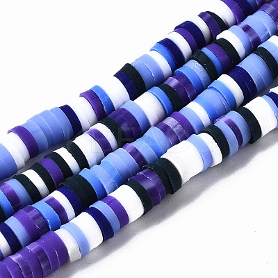 Handmade Polymer Clay Beads Strands CLAY-N008-010-H48-1