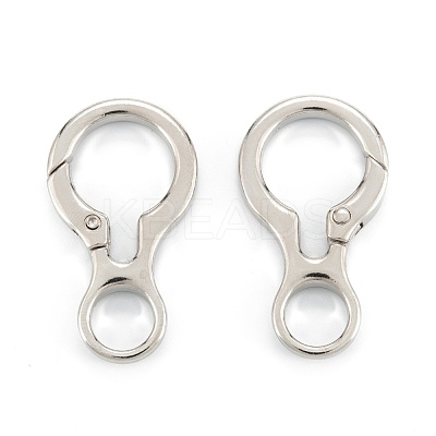 Zinc Alloy Spring Gate Rings PALLOY-L233-04A-P-1