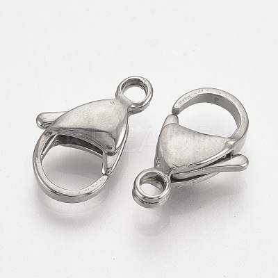 Tarnish Resistant 304 Stainless Steel Lobster Claw Clasps STAS-T029-9-1