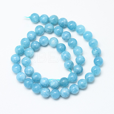 Natural Blue Quartz Beads Strands G-R345-8mm-29-1-1